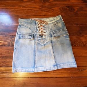 High Waisted Denim Skirt